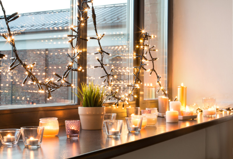 Décorations De Fenêtre De Noël De Rideau De Lumière De Noël - Temu France