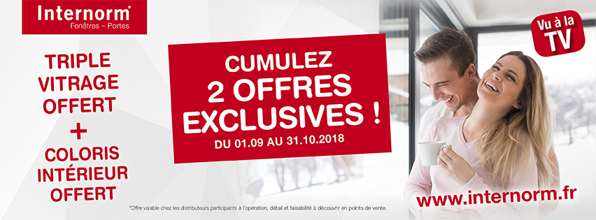 En septembre et octobre, 2 fois plus de raisons de changer vos fenêtres avec Internorm !