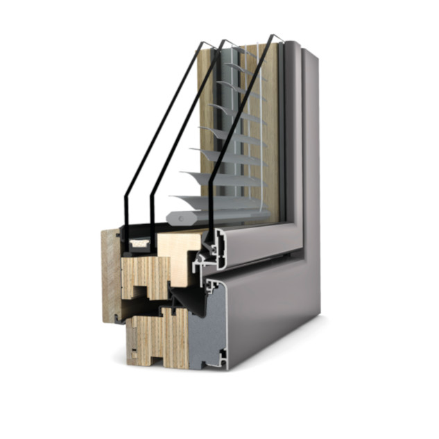 Fenêtre bois à store intégré HV 450