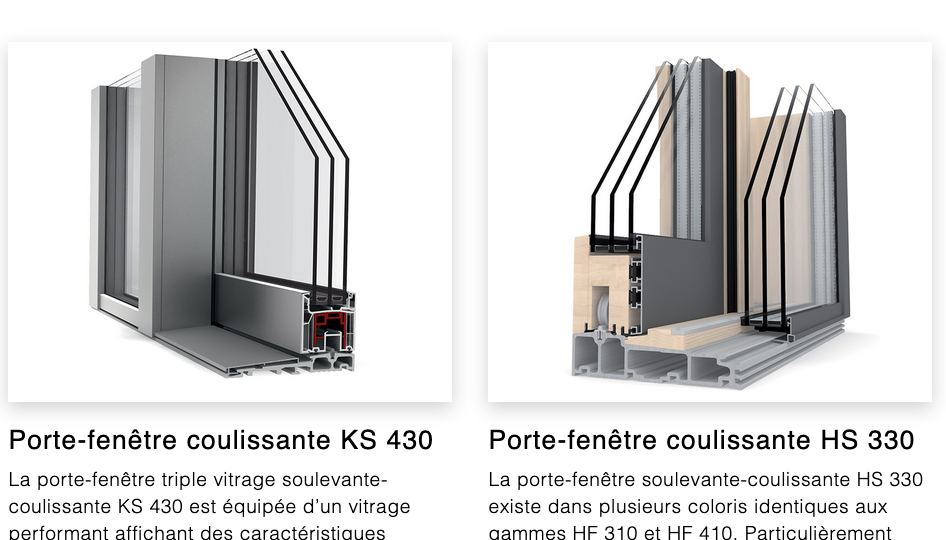 Portes-fenêtres soulevant-coulissant