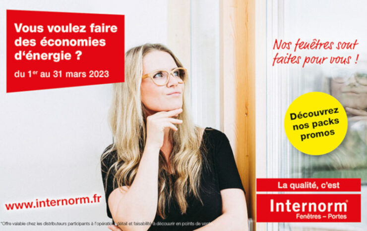 En mars 2023, choisissez votre pack promo pour vos fenêtres Internorm !